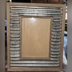Rustic Wood & Tin Picture Frame